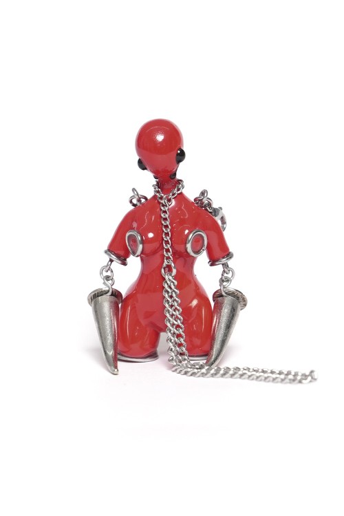 Collar Fetish Rubber Red  - Devil Fashion