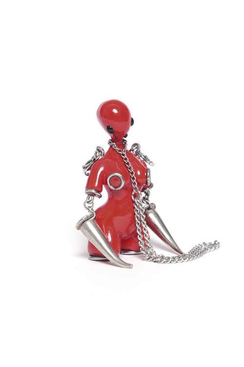 Fetish Rubber Red Necklace - Devil Fashion