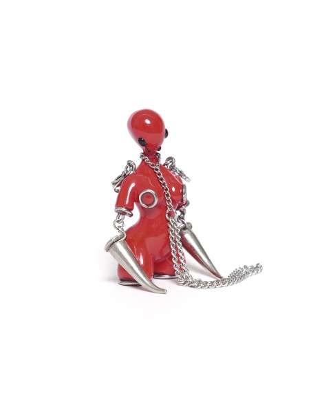 Fetish Rubber Red Necklace - Devil Fashion