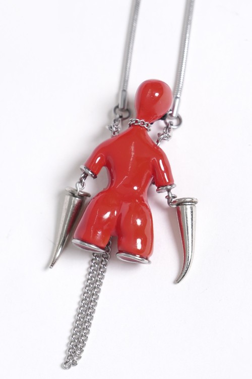 Fetish Rubber Red Necklace - Devil Fashion