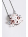 Alien Head Piercing Necklace in White - Devil Fashion