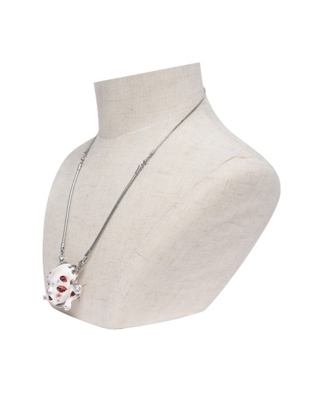 Collar Piercing Alien Head en Blanco - Devil Fashion