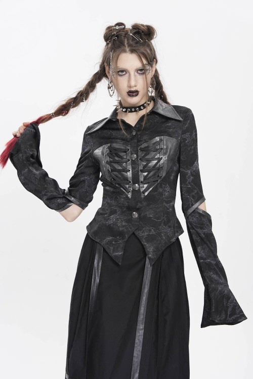 Camisa de Manga Larga Ripped Heart - Devil Fashion