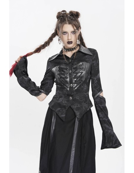 Ripped Heart Long Sleeve Shirt - Devil Fashion