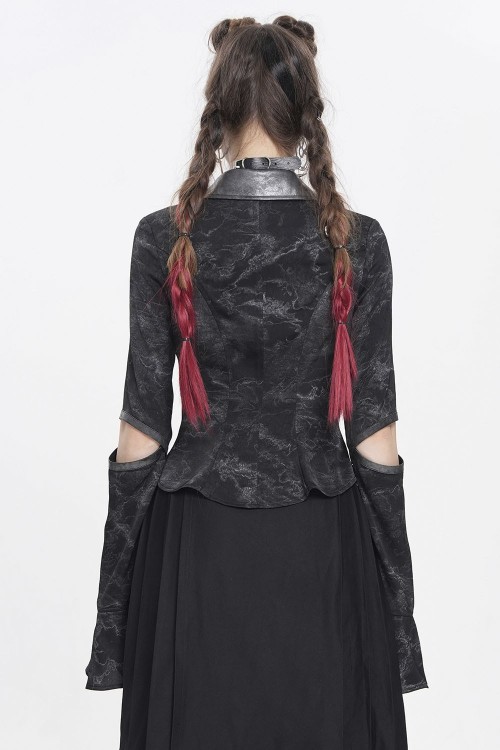 Ripped Heart Long Sleeve Shirt - Devil Fashion