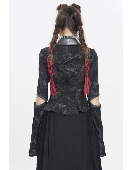 Ripped Heart Long Sleeve Shirt - Devil Fashion