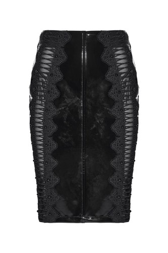 Falda de Tubo Gothic Vinyl - Punk Rave 2