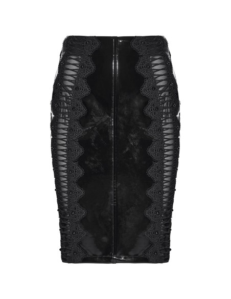 Falda de Tubo Gothic Vinyl - Punk Rave