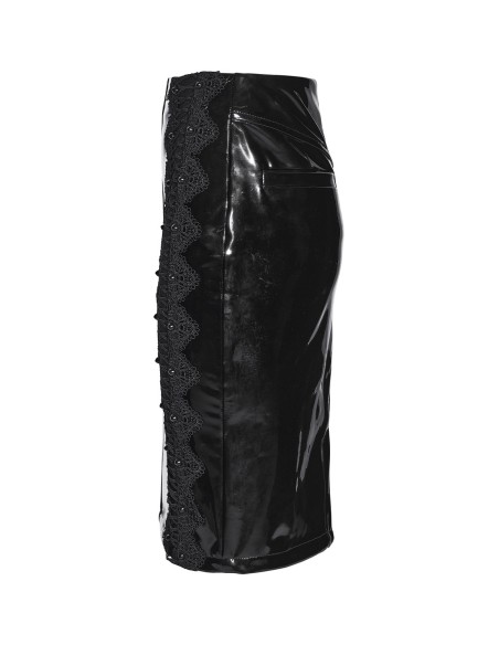 Falda de Tubo Gothic Vinyl - Punk Rave