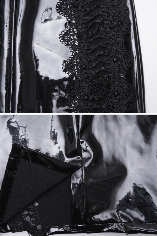 Gothic Vinyl Pencil Skirt - Punk Rave