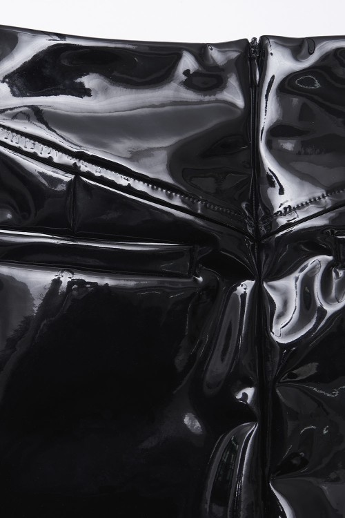 Gothic Vinyl Pencil Skirt - Punk Rave