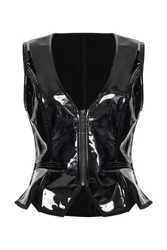 Gothic Vinyl Vest - Punk Rave 2