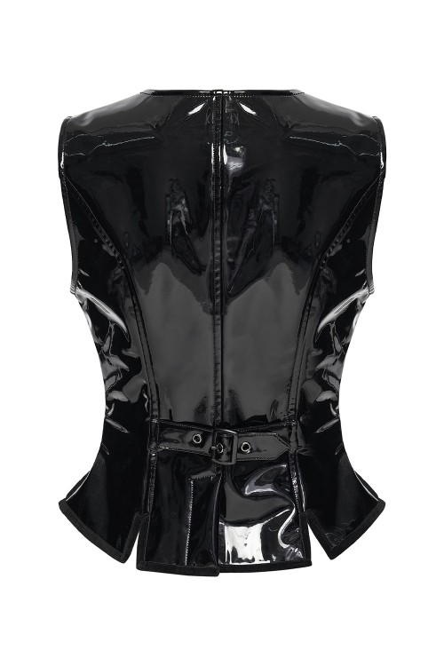 Gothic Vinyl Vest - Punk Rave