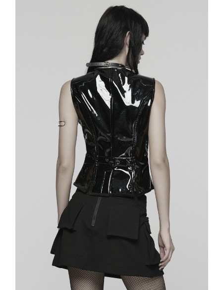 Gothic Vinyl Vest - Punk Rave