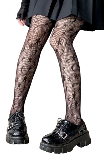 Moon & Stars Fishnet Tights