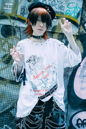 Top de Manga Larga Fallen Angel en Blanco - Jill Punk