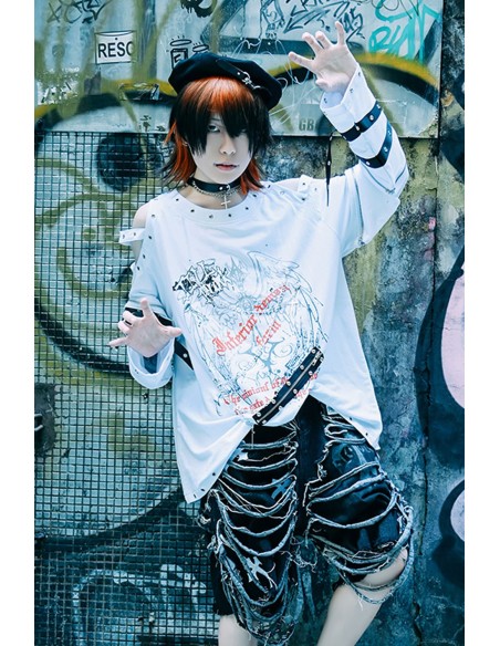Top de Manga Larga Fallen Angel en Blanco - Jill Punk