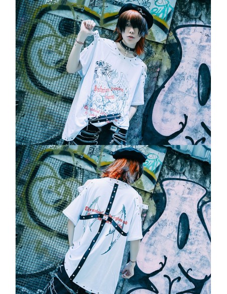 Top de Manga Larga Fallen Angel en Blanco - Jill Punk