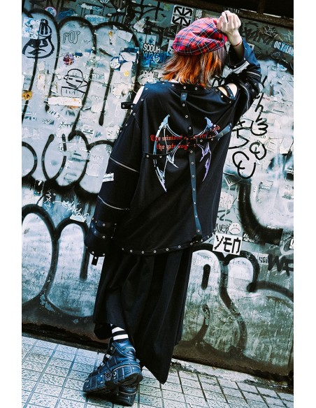 Top de Manga Larga Fallen Angel en Negro - Jill Punk