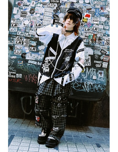 Top Chaleco Bionic Demon en Blanco x Negro - Jill Punk