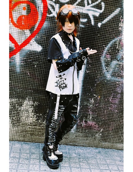 Top Chaleco Bionic Demon en Negro x Blanco - Jill Punk