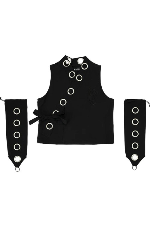 Top Kimono Garakuta en Negro - ACDC Rag