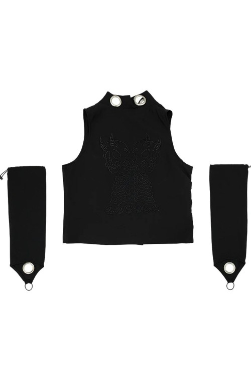 Garakuta Kimono Top in Black - ACDC Rag