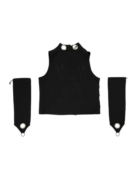 Garakuta Kimono Top in Black - ACDC Rag