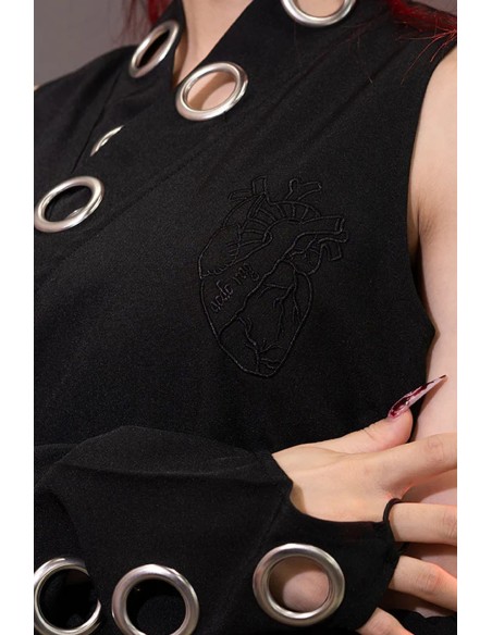 Garakuta Kimono Top in Black - ACDC Rag