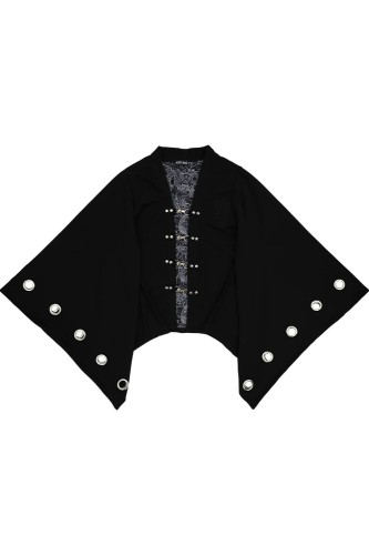 Chaqueta Haori Garakuta en Negro x Gris - ACDC Rag 2