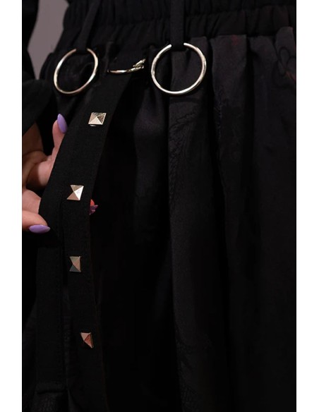 Garakuta Asymmetrical Pants in Black x Grey - ACDC Rag