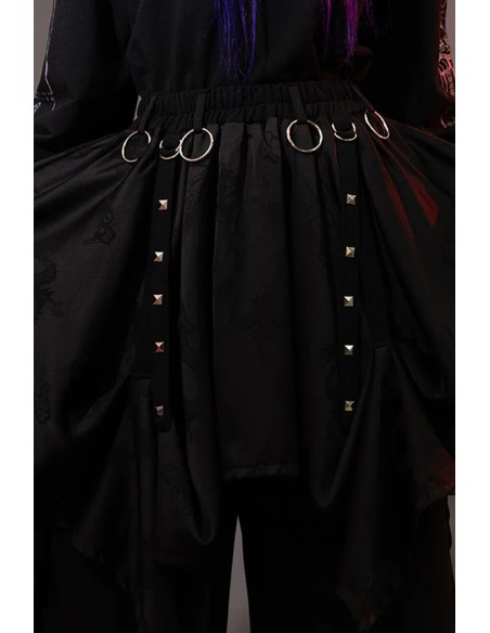 Garakuta Asymmetrical Pants in Black x Grey - ACDC Rag