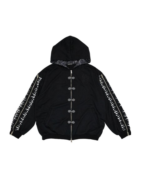 Chaqueta con Capucha Garakuta en Negro x Gris - ACDC Rag