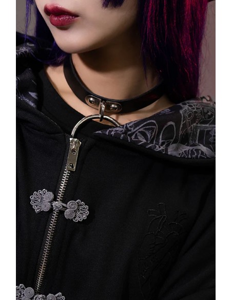 Chaqueta con Capucha Garakuta en Negro x Gris - ACDC Rag