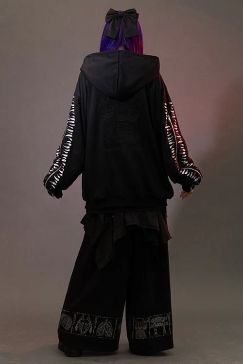 Chaqueta con Capucha Garakuta en Negro x Gris - ACDC Rag