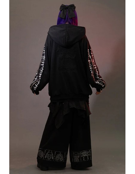 Chaqueta con Capucha Garakuta en Negro x Gris - ACDC Rag