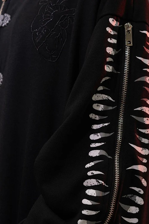 Chaqueta con Capucha Garakuta en Negro x Gris - ACDC Rag