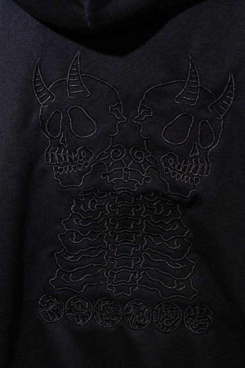 Chaqueta con Capucha Garakuta en Negro x Gris - ACDC Rag