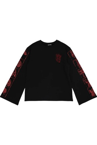 Top de Manga Larga Garakuta en Negro x Rojo - ACDC Rag 2