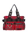 Camdyn Tartan Handbag in Red - Banned