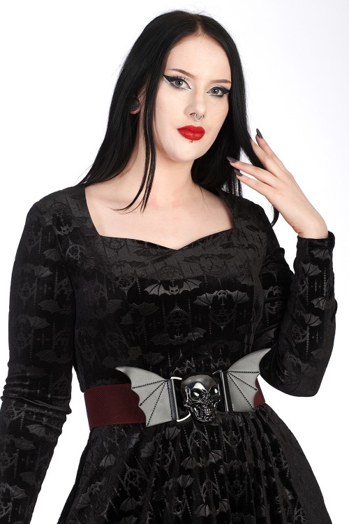 Storm Skull Belt in Bordeaux - Banned