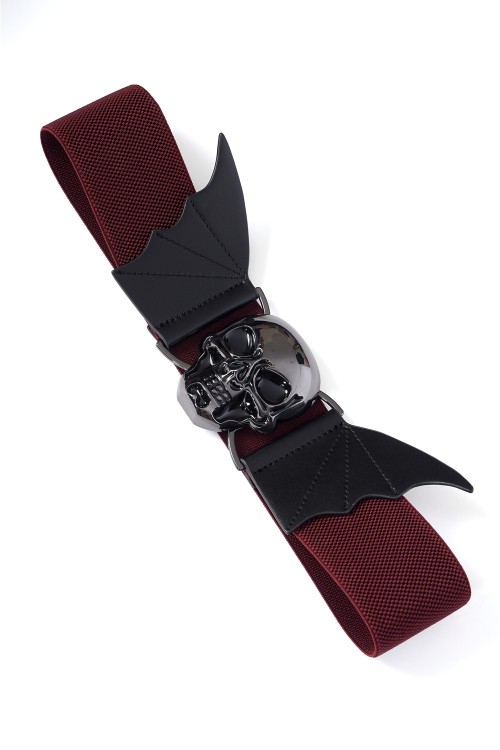 Storm Skull Belt in Bordeaux - Banned