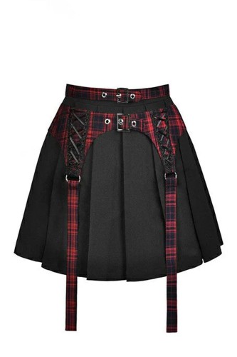 Falda Sweet Punk en Negro x Rojo - Dark in Love 2