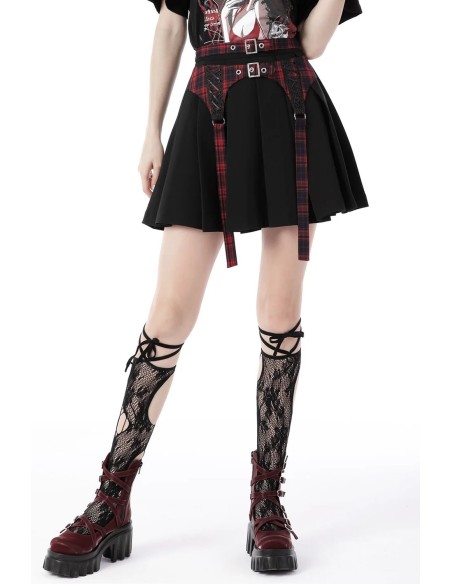 Falda Sweet Punk en Negro x Rojo - Dark in Love