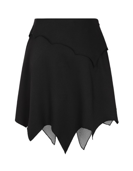 Asymmetrical Sable Skirt in Black - Banned
