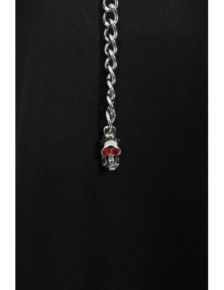 Falda Asimétrica Sable en Negro - Banned