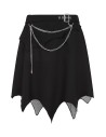 Asymmetrical Sable Skirt in Black - Banned