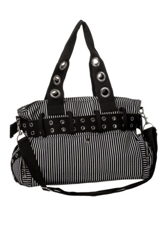 Sweet Revenge Striped Handbag Black x White - Banned 2