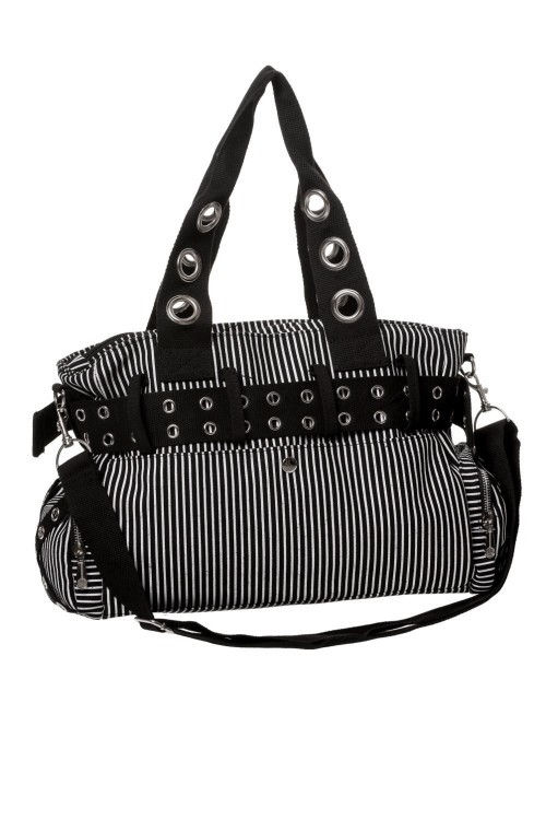 Bolso Sweet Revenge a Rayas Negro x Blanco - Banned