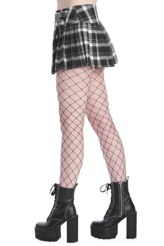 Falda Darkdoll de Tartán en Negro x Blanco - Banned 2